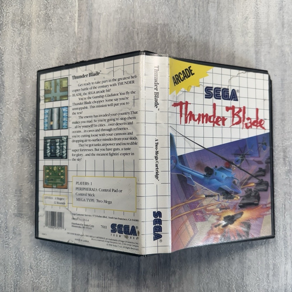 Thunder Blade (Sega Master System SMS, 1988) CIB Tested - Picture 7 of 8